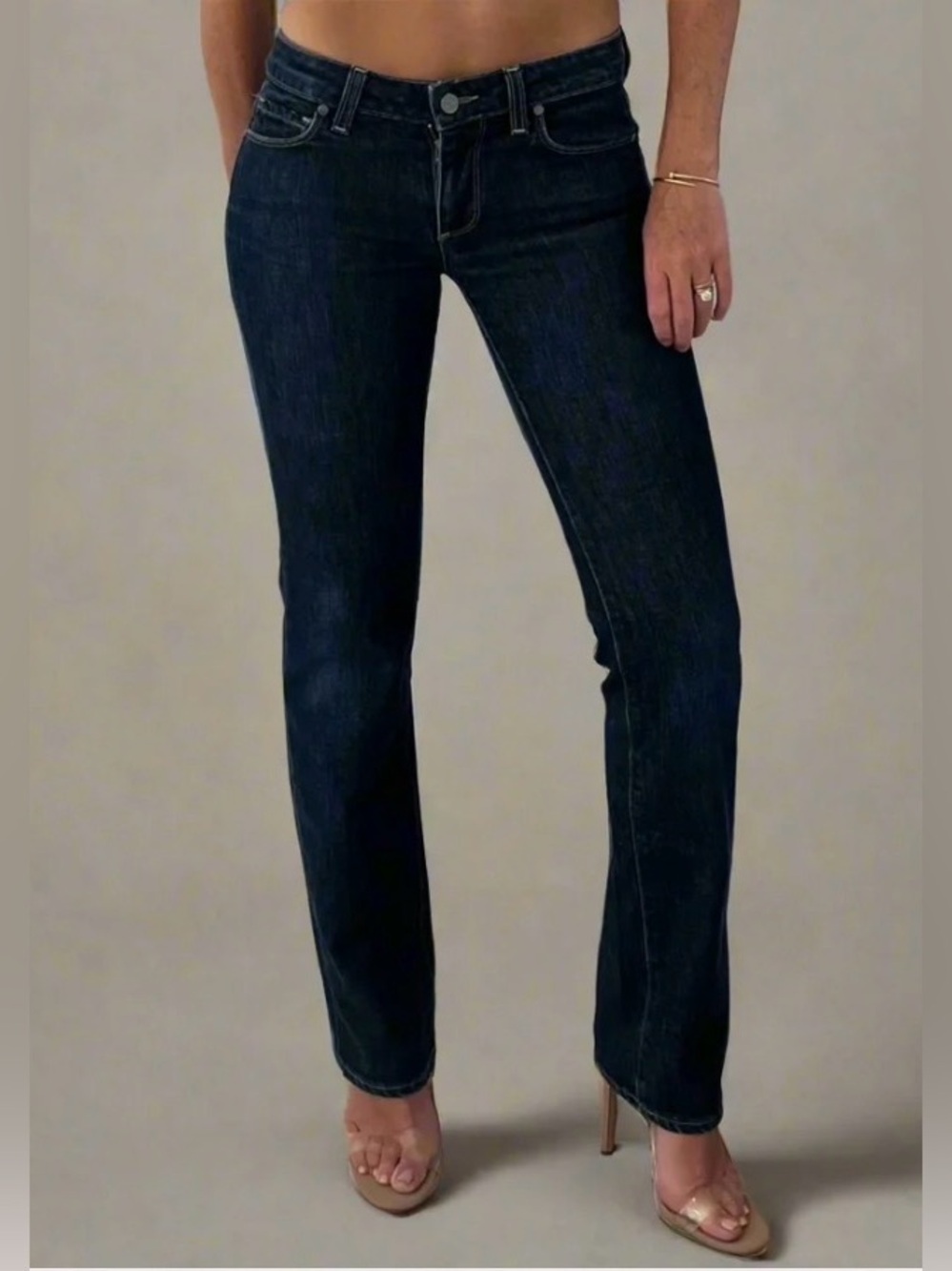 Vintage 2005 Paige Premium Denim Melrose Straight Leg Jeans Dark Wash Size 27